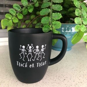 Rae Dunn Black Skeleton Halloween Mug